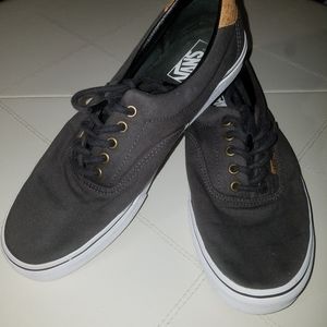 Mens 10.5 Grey Vans w/ cork accents